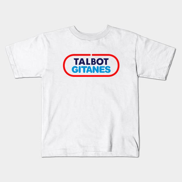 Talbot Gitanes F1 team 1981-82 - Ligier Matra, Jabouille, Laffite, Cheever, Tambay - small logo Kids T-Shirt by retropetrol